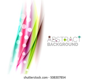 Blurred color waves, lines. Vector abstract background with copyspace