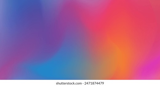 Blurred colored abstract background. Smooth transitions of iridescent colors. Colorful gradient. Rainbow backdrop.