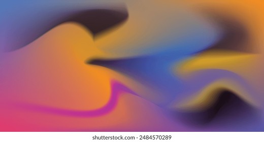 Blurred colored abstract background. Smooth transitions of iridescent colors. Colorful gradient. Rainbow backdrop.