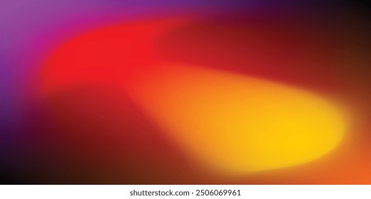 Fondo abstracto de color borroso. Transición suave de colores brillantes. Gradiente colorido, gradiente de color, círculo de gradiente, Vector de gradiente moderno con grano