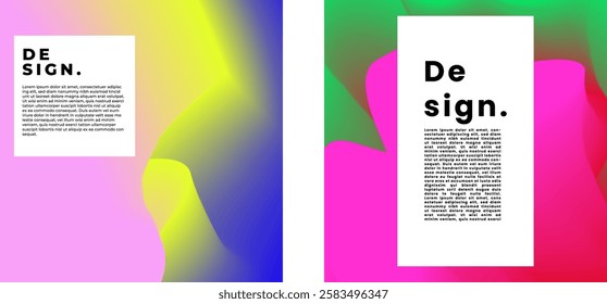 Blurred colored abstract background. Smooth transitions of iridescent colors. Colorful gradient. Rainbow backdrop.