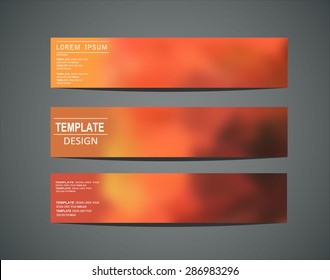 Blurred colored banners for web design. Vector illustration