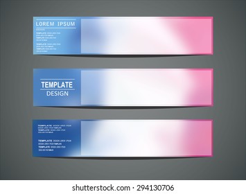 Blurred colored banners for web design. Vector illustration