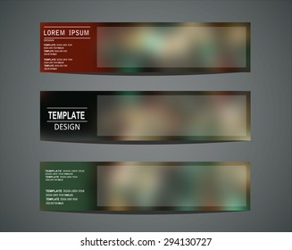 Blurred colored banners for web design. Vector illustration
