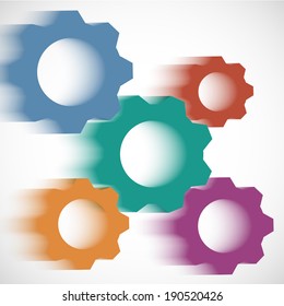 Blurred colored pinions
