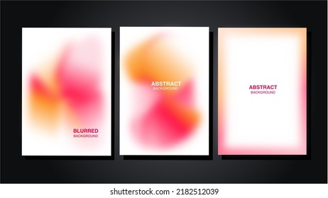 Blurred colorful backgrounds set vector illustration.