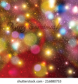 Blurred colorful christmas lights background 