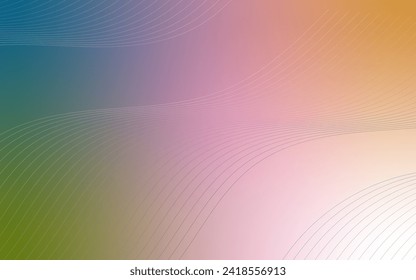 Blurred colorful gradient with wavy lines element. vector design illustration for social media, posters, and design product