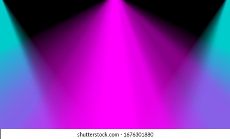 Blurred Colorful Light Beam On Black Background, Light Ray Glowing Bright Color For Backdrop, Spotlight Colorful Glow And Shine, Spectrum Colored Shiny, Rainbow Illumination Glow Graphic Effect