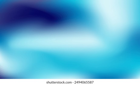 Blurred cool blue gradient abstract pattern background. 4k resolution wallpaper, backdrop, banner. Editable vector illustration