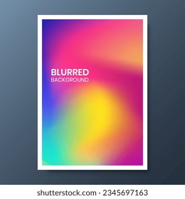 Blurred cover background with modern abstract gradient colors. Collection of delicate templates for brochures, posters, banners, flyers and cards. Vector illustration