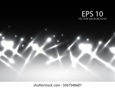 Blurred dark background with bright highlights. Vector, eps 10.