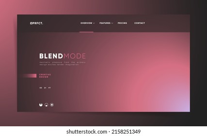 Blurred dark neon horizontal website header for web design. Brown gradient pattern screen banner layout cover. Technology business landing page. Modern vector futuristic illustration.
