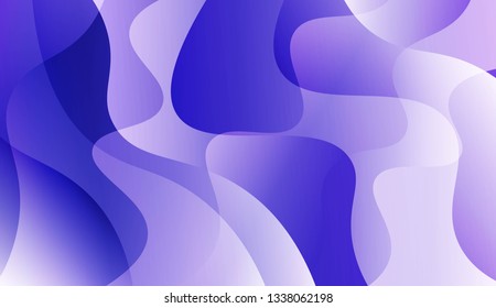 Blurred Decorative Design In Abstract Style With Wave, Curve Lines. For Futuristic Ad, Booklets. Vector Illustration.