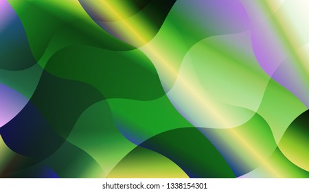 Blurred Decorative Design In Abstract Style With Wave, Curve Lines. For Your Design Ad, Banner, Cover Page. Vector Illustration with Color Gradient.