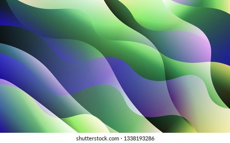 Blurred Decorative Design In Abstract Style With Wave, Curve Lines. For Your Design Wallpaper, Presentation, Banner, Flyer, Cover Page, Landing Page. Vector Illustration with Color Gradient.