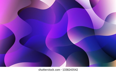 Blurred Decorative Design In Abstract Style With Wave, Curve Lines. For Your Design Wallpaper, Presentation, Banner, Flyer, Cover Page, Landing Page. Vector Illustration with Color Gradient.