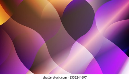 Blurred Decorative Design In Abstract Style With Wave, Curve Lines. For Your Design Wallpaper, Presentation, Banner, Flyer, Cover Page, Landing Page. Vector Illustration with Color Gradient.