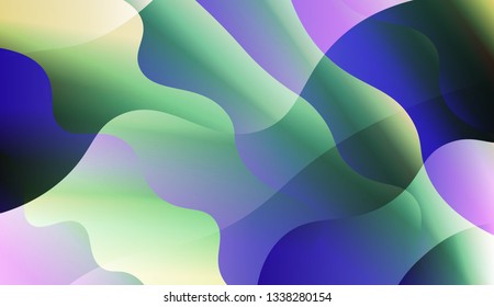 Blurred Decorative Design In Abstract Style With Wave, Curve Lines. For Your Design Wallpaper, Presentation, Banner, Flyer, Cover Page, Landing Page. Vector Illustration with Color Gradient.