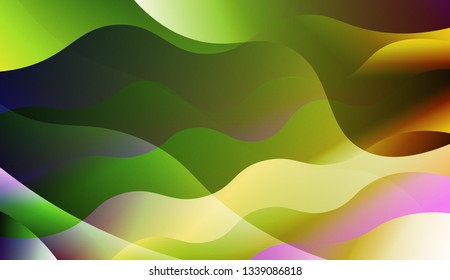 Blurred Decorative Design In Abstract Style With Wave, Curve Lines. For Your Design Ad, Banner, Cover Page. Vector Illustration with Color Gradient.
