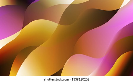 Blurred Decorative Design In Abstract Style With Wave, Curve Lines. For Your Design Wallpaper, Presentation, Banner, Flyer, Cover Page, Landing Page. Vector Illustration with Color Gradient.