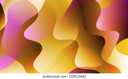Blurred Decorative Design In Abstract Style With Wave, Curve Lines. For Your Design Wallpaper, Presentation, Banner, Flyer, Cover Page, Landing Page. Vector Illustration with Color Gradient.