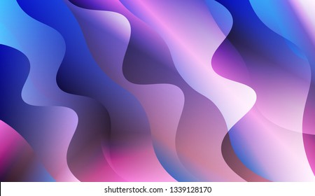 Blurred Decorative Design In Abstract Style With Wave, Curve Lines. For Your Design Wallpaper, Presentation, Banner, Flyer, Cover Page, Landing Page. Vector Illustration with Color Gradient.