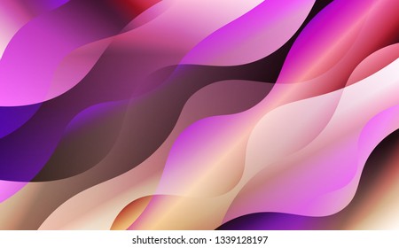 Blurred Decorative Design In Abstract Style With Wave, Curve Lines. For Your Design Ad, Banner, Cover Page. Vector Illustration with Color Gradient.