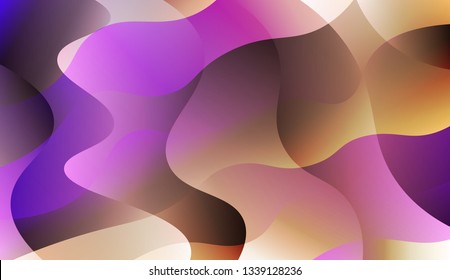 Blurred Decorative Design In Abstract Style With Wave, Curve Lines. For Your Design Wallpaper, Presentation, Banner, Flyer, Cover Page, Landing Page. Vector Illustration with Color Gradient.