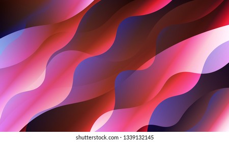 Blurred Decorative Design In Abstract Style With Wave, Curve Lines. For Your Design Ad, Banner, Cover Page. Vector Illustration with Color Gradient.