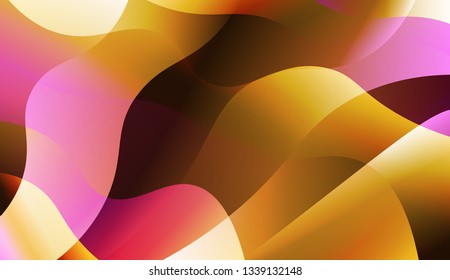 Blurred Decorative Design In Abstract Style With Wave, Curve Lines. For Your Design Ad, Banner, Cover Page. Vector Illustration with Color Gradient.