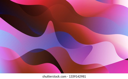 Blurred Decorative Design In Abstract Style With Wave, Curve Lines. For Your Design Wallpaper, Presentation, Banner, Flyer, Cover Page, Landing Page. Vector Illustration with Color Gradient.