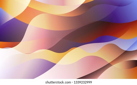 Blurred Decorative Design In Abstract Style With Wave, Curve Lines. Design For Your Header Page, Ad, Poster, Banner. Vector Illustration with Color Gradient