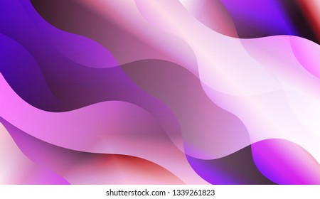Blurred Decorative Design In Abstract Style With Wave, Curve Lines. Design For Your Header Page, Ad, Poster, Banner. Vector Illustration with Color Gradient