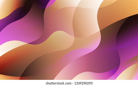 Blurred Decorative Design In Abstract Style With Wave, Curve Lines. Design For Your Header Page, Ad, Poster, Banner. Vector Illustration with Color Gradient