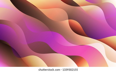 Blurred Decorative Design In Abstract Style With Wave, Curve Lines. Design For Your Header Page, Ad, Poster, Banner. Vector Illustration with Color Gradient
