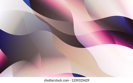 Blurred Decorative Design In Abstract Style With Wave, Curve Lines. Design For Your Header Page, Ad, Poster, Banner. Vector Illustration with Color Gradient