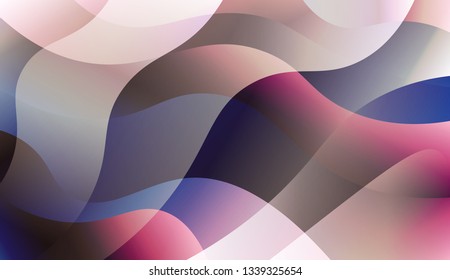 Blurred Decorative Design In Abstract Style With Wave, Curve Lines. Design For Your Header Page, Ad, Poster, Banner. Vector Illustration with Color Gradient