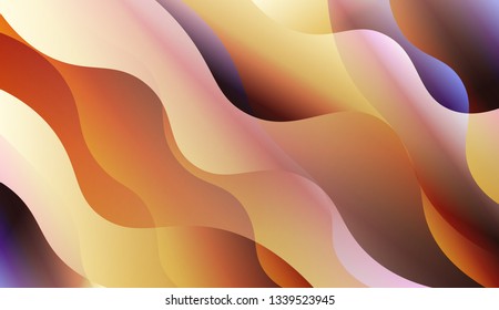 Blurred Decorative Design In Abstract Style With Wave, Curve Lines. Design For Your Header Page, Ad, Poster, Banner. Vector Illustration with Color Gradient