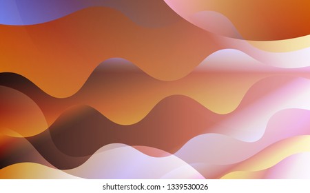 Blurred Decorative Design In Abstract Style With Wave, Curve Lines. Design For Your Header Page, Ad, Poster, Banner. Vector Illustration with Color Gradient