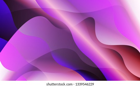 Blurred Decorative Design In Abstract Style With Wave, Curve Lines. Design For Your Header Page, Ad, Poster, Banner. Vector Illustration with Color Gradient
