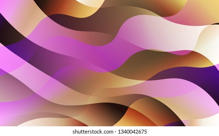 Blurred Decorative Design In Abstract Style With Wave, Curve Lines. For Your Design Wallpaper, Presentation, Banner, Flyer, Cover Page, Landing Page. Vector Illustration with Color Gradient.
