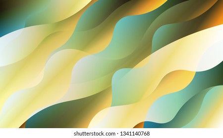 Blurred Decorative Design In Abstract Style With Wave, Curve Lines. Design For Your Header Page, Ad, Poster, Banner. Vector Illustration with Color Gradient