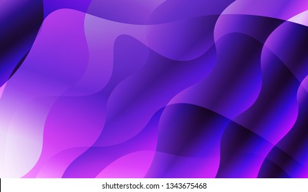 Blurred Decorative Design In Abstract Style With Wave, Curve Lines. For Your Design Wallpaper, Presentation, Banner, Flyer, Cover Page, Landing Page. Vector Illustration with Color Gradient.