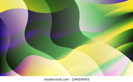 Blurred Decorative Design In Abstract Style With Wave, Curve Lines. Design For Your Header Page, Ad, Poster, Banner. Vector Illustration with Color Gradient