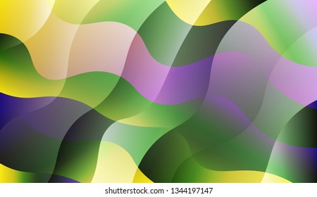Blurred Decorative Design In Abstract Style With Wave, Curve Lines. Design For Your Header Page, Ad, Poster, Banner. Vector Illustration with Color Gradient
