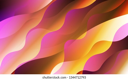 Blurred Decorative Design In Abstract Style With Wave, Curve Lines. For Your Design Wallpaper, Presentation, Banner, Flyer, Cover Page, Landing Page. Vector Illustration with Color Gradient.