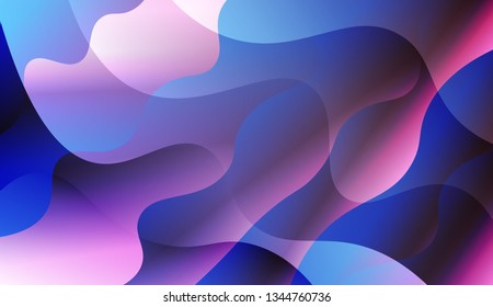 Blurred Decorative Design In Abstract Style With Wave, Curve Lines. For Your Design Wallpaper, Presentation, Banner, Flyer, Cover Page, Landing Page. Vector Illustration with Color Gradient.