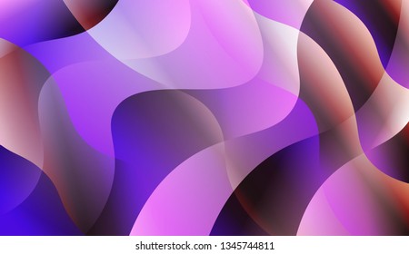 Blurred Decorative Design In Abstract Style With Wave, Curve Lines. For Your Design Wallpaper, Presentation, Banner, Flyer, Cover Page, Landing Page. Vector Illustration with Color Gradient.