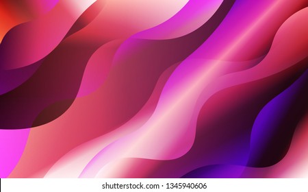 Blurred Decorative Design In Abstract Style With Wave, Curve Lines. For Your Design Wallpaper, Presentation, Banner, Flyer, Cover Page, Landing Page. Vector Illustration with Color Gradient.